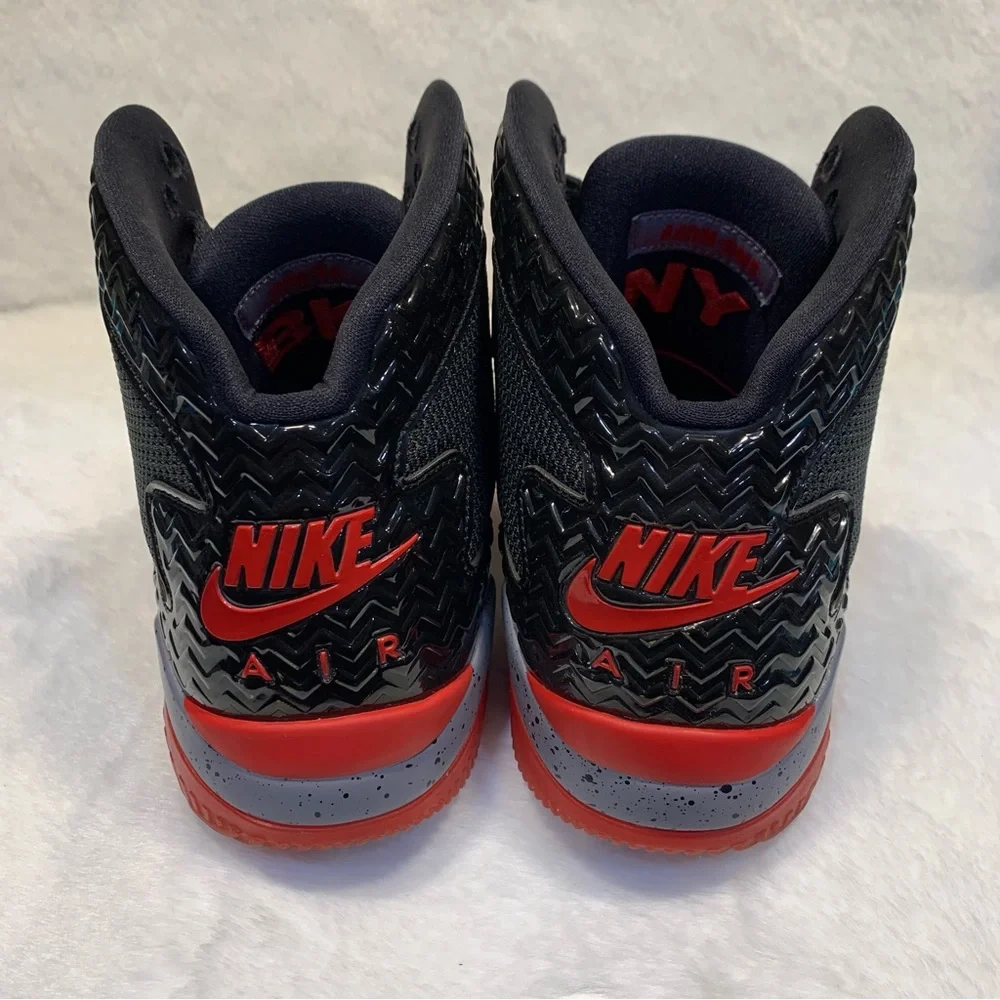 Nike Air Jordan Spike Forty Athletic Sneakers Black Fire Red Cement Grey Size 11